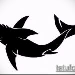 Крутой пример эскиза наколки АКУЛА – рисунок подойдет для пасть акулы тату