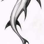 Зачетный пример эскиза наколки АКУЛА – рисунок подойдет для тату акулы ноге