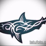 Прикольный пример эскиза татуировки АКУЛА – рисунок подойдет для трайбл тату акулы