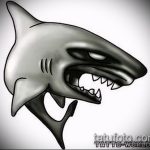 Уникальный пример эскиза тату АКУЛА – рисунок подойдет для тату полинезия акула
