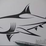 Оригинальный вариант эскиза татуировки АКУЛА – рисунок подойдет для тату акула якоремтату акулы груди