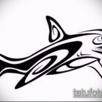 Оригинальный пример эскиза наколки АКУЛА – рисунок подойдет для тату акула на руке