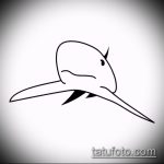 Уникальный пример эскиза тату АКУЛА – рисунок подойдет для тату акула шее