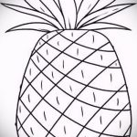 Уникальный вариант эскиза наколки АНАНАС – рисунок подойдет для tattoo ananas