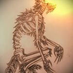 Классный пример эскиза наколки Анубис – рисунок подойдет для tattoo anubis