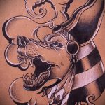 Крутой вариант эскиза татуировки Анубис – рисунок подойдет для тату анубис в цвете