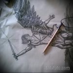 Классный вариант эскиза татуировки Архангел Михаил – рисунок подойдет для тату архангел михаил на зоне