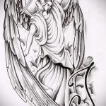 Зачетный пример эскиза наколки Архангел Михаил – рисунок подойдет для тату архангел михаил на плечетату архангел михаил на руке