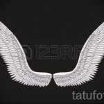 Интересный эскиз тату крылья – рисунок наколки крыло подойдет для змея крыльями тату