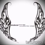 Классный эскиз тату крылья – рисунок наколки крыло подойдет для тату два крыла
