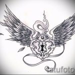 Классный эскиз тату крылья – рисунок наколки крыло подойдет для тату крылья ангела на спине у девушки