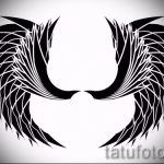 Крутой эскиз татуировки крылья – рисунок тату крыло подойдет для тату крылья на грудной клетке