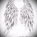 Крутой эскиз тату крылья – рисунок наколки крыло подойдет для дети крылья тату