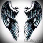Необычный эскиз татуировки крылья – рисунок наколки крыло подойдет для тату крылья ангела на спине