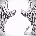 Классный эскиз тату крылья – рисунок наколки крыло подойдет для что означает тату крылья ангела