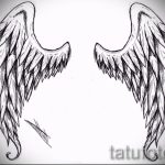 Необычный эскиз татуировки крылья – рисунок тату крыло подойдет для тату меч с крыльями значение