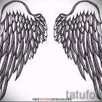 Крутой эскиз татуировки крылья – рисунок тату крыло подойдет для тату крылья маленькие