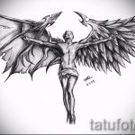 Классный эскиз тату крылья – рисунок наколки крыло подойдет для тату крыло на плече