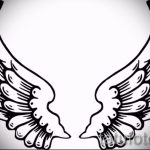 Необычный эскиз татуировки крылья – рисунок наколки крыло подойдет для тату крылья на запястье для девушек
