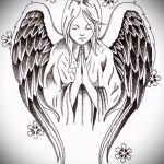 Необычный эскиз татуировки крылья – рисунок наколки крыло подойдет для эскизы тату девушек крылья