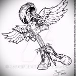 Крутой эскиз тату крылья – рисунок тату крыло подойдет для тату ангельские крылья на спине