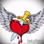 Интересный эскиз татуировки крылья – рисунок наколки крыло подойдет для дети крылья тату