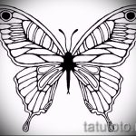 Интересный эскиз татуировки крылья – рисунок наколки крыло подойдет для тату звезда крылья