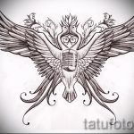 Классный эскиз татуировки крылья – рисунок тату крыло подойдет для тату человек крыльями