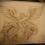 Необычный эскиз татуировки крылья – рисунок тату крыло подойдет для тату крыло на руке
