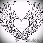 Интересный эскиз татуировки крылья – рисунок наколки крыло подойдет для тату крылья на руке мужские