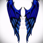 Необычный эскиз тату крылья – рисунок наколки крыло подойдет для змея крыльями тату