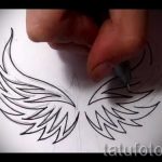 Классный эскиз тату крылья – рисунок тату крыло подойдет для тату льва с крыльями