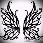 Крутой эскиз татуировки крылья – рисунок наколки крыло подойдет для тату девушка с крыльями