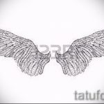 Необычный эскиз тату крылья – рисунок тату крыло подойдет для тату череп с крыльями значение