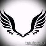 Крутой эскиз тату крылья – рисунок тату крыло подойдет для тату сердце с крыльями