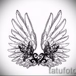 Интересный эскиз тату крылья – рисунок тату крыло подойдет для ангельские крылья тату