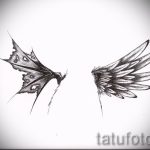 Крутой эскиз тату крылья – рисунок тату крыло подойдет для тату в виде крыльев фото