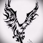 Интересный эскиз тату крылья – рисунок тату крыло подойдет для красивые тату крылья