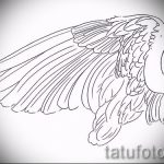 Необычный эскиз татуировки крылья – рисунок наколки крыло подойдет для крытые тату