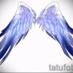 Крутой эскиз татуировки крылья – рисунок наколки крыло подойдет для тату крылья у мужчин
