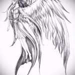 Классный эскиз татуировки крылья – рисунок тату крыло подойдет для тату крылья ангела на спине