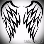 Необычный эскиз татуировки крылья – рисунок тату крыло подойдет для тату крылья двоих