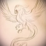 Классный эскиз наколки феникс – оригинальный рисунок для использования как эскиз для татуировки с фениксом