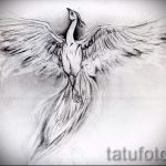 Необычный эскиз тату феникс – стильный рисунок для использования как эскиз для татуировки с фениксом