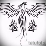 Эксклюзивный эскиз татуировки феникс – оригинальный рисунок для использования как эскиз для татуировки с фениксом