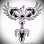 Эксклюзивный эскиз наколки феникс – стильный рисунок для использования как эскиз для татуировки с огненной птицей