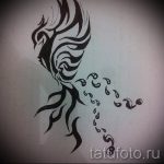 Классный эскиз тату феникс – стильный рисунок для использования как эскиз для татуировки с фениксом
