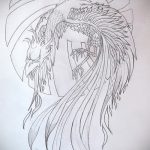 Крутой эскиз тату феникс – красивый рисунок для использования как эскиз для тату с огненной птицей