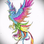 Эксклюзивный эскиз тату феникс – красивый рисунок для использования как эскиз для тату с фениксом