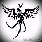 Интересный эскиз наколки феникс – оригинальный рисунок для использования как эскиз для тату с огненной птицей